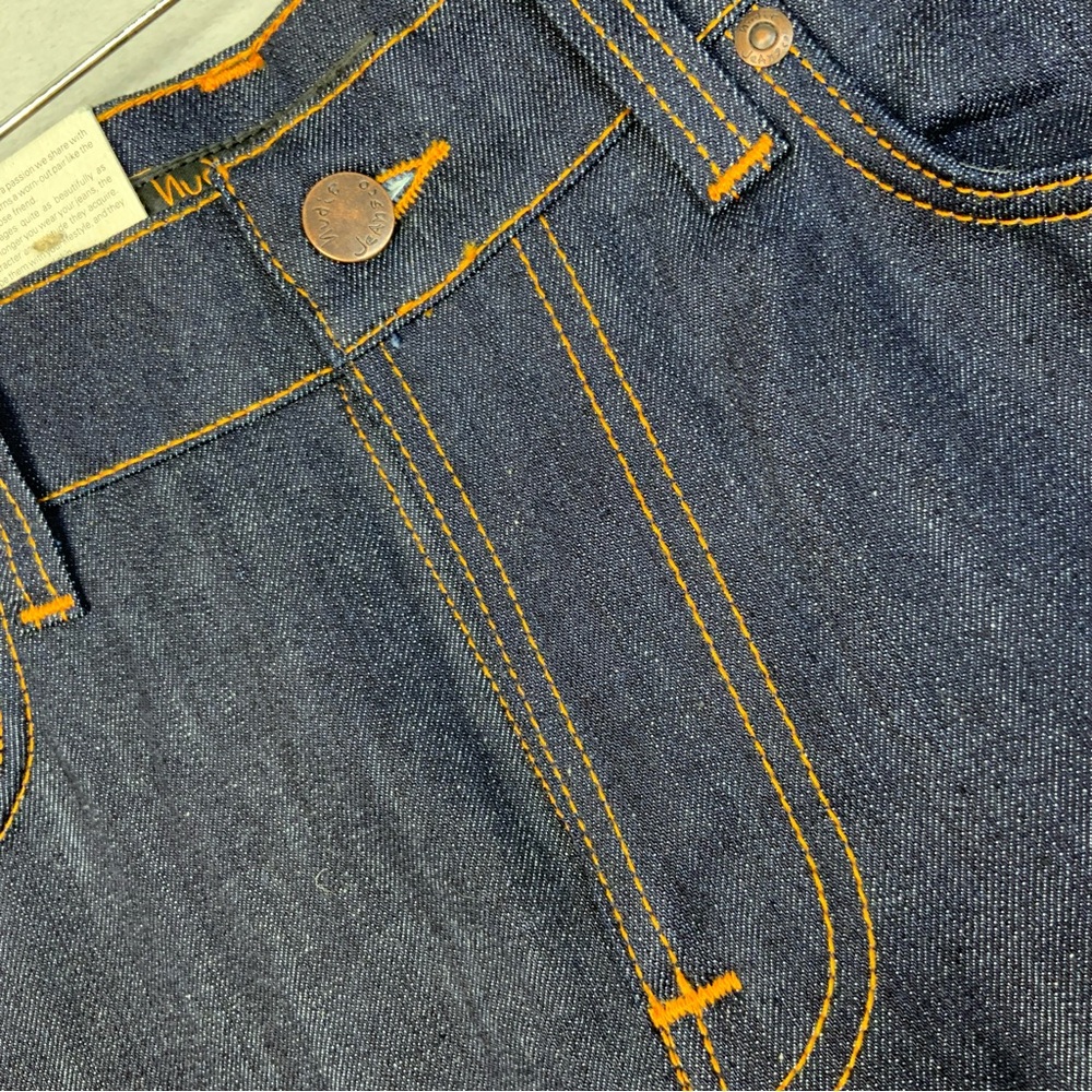 Nudie Thin Finn Dark Wash Denim Blue Jeans. Mens Size W30 x L34. (NWT) - Picture 7 of 11